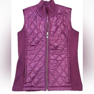 PrAna Quilted Vest Womens Size S Purple Full Zip Outdoor Hiking